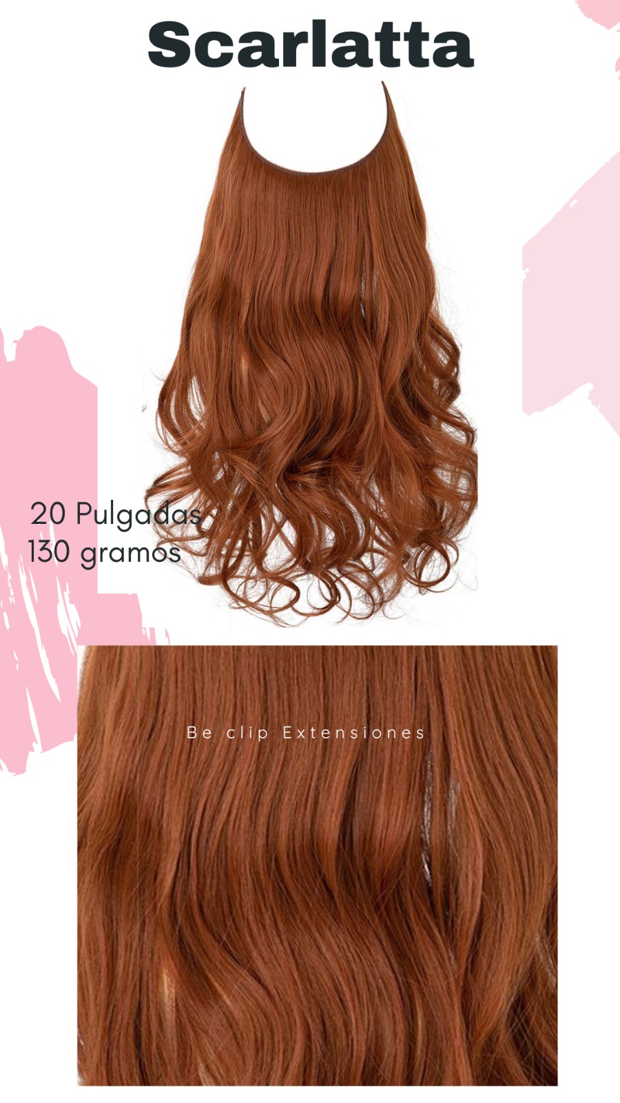 Halo Vegano tono Scarlata 130 gr 22 pulgadas