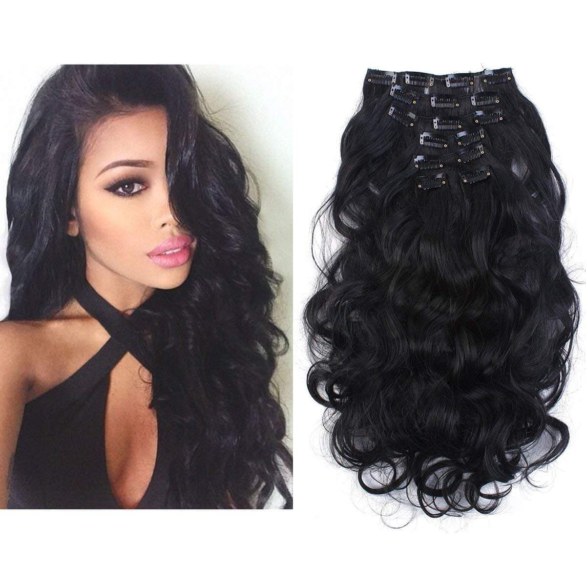 Clip 5 cortinas vegano tono dark intense 130gr-20-22''