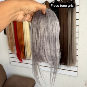 fleco tono Plata cabello huamno