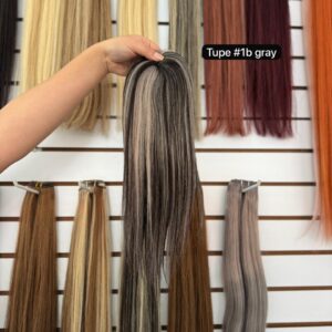 Tupé luces canas 1b/gray cabello humano
