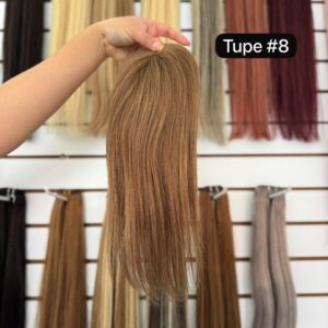 Tupé rizado tono 30 cabello humano